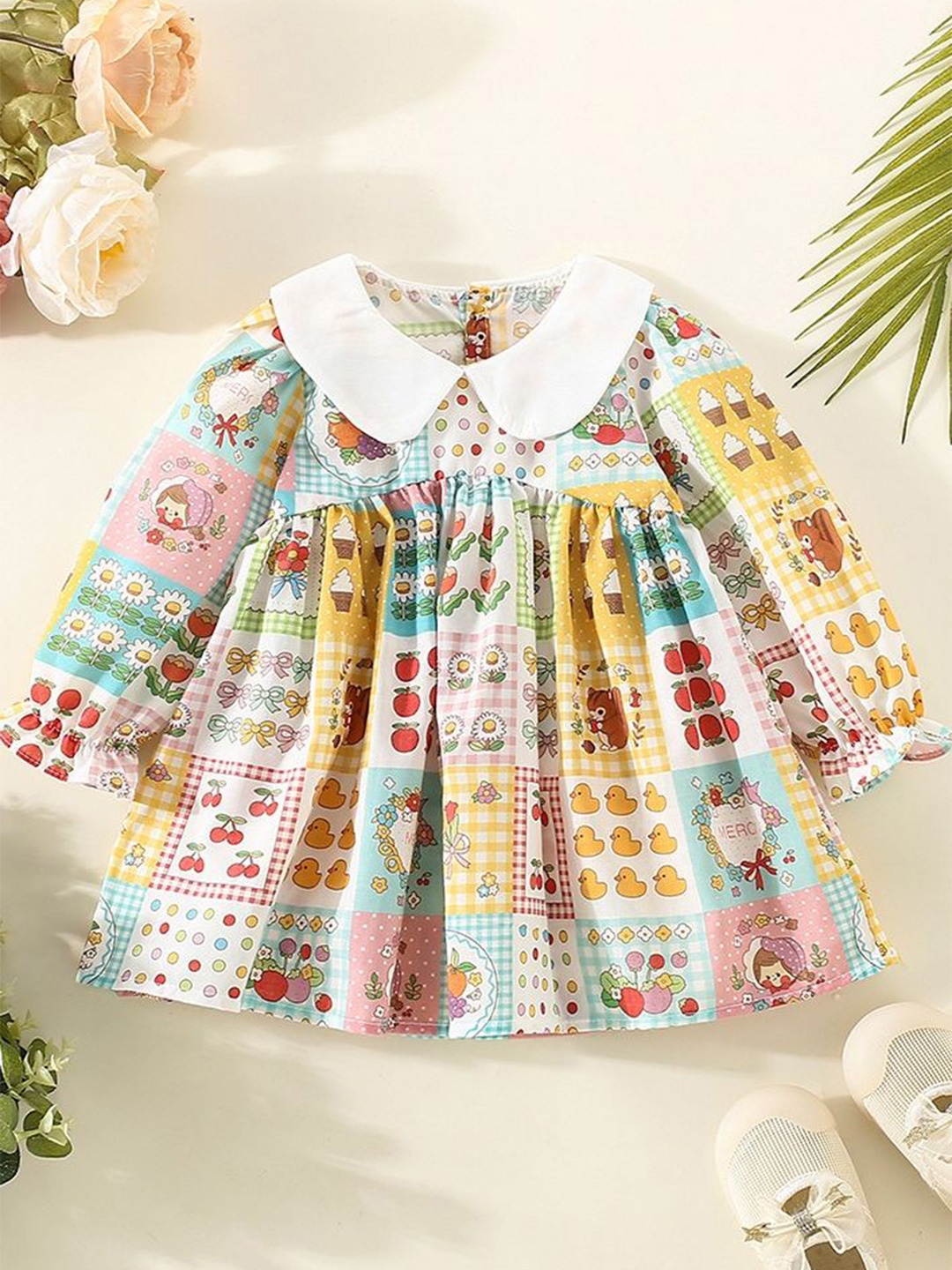 

LULU & SKY Floral Print Peter Pan Collar A-Line Dress, Multi