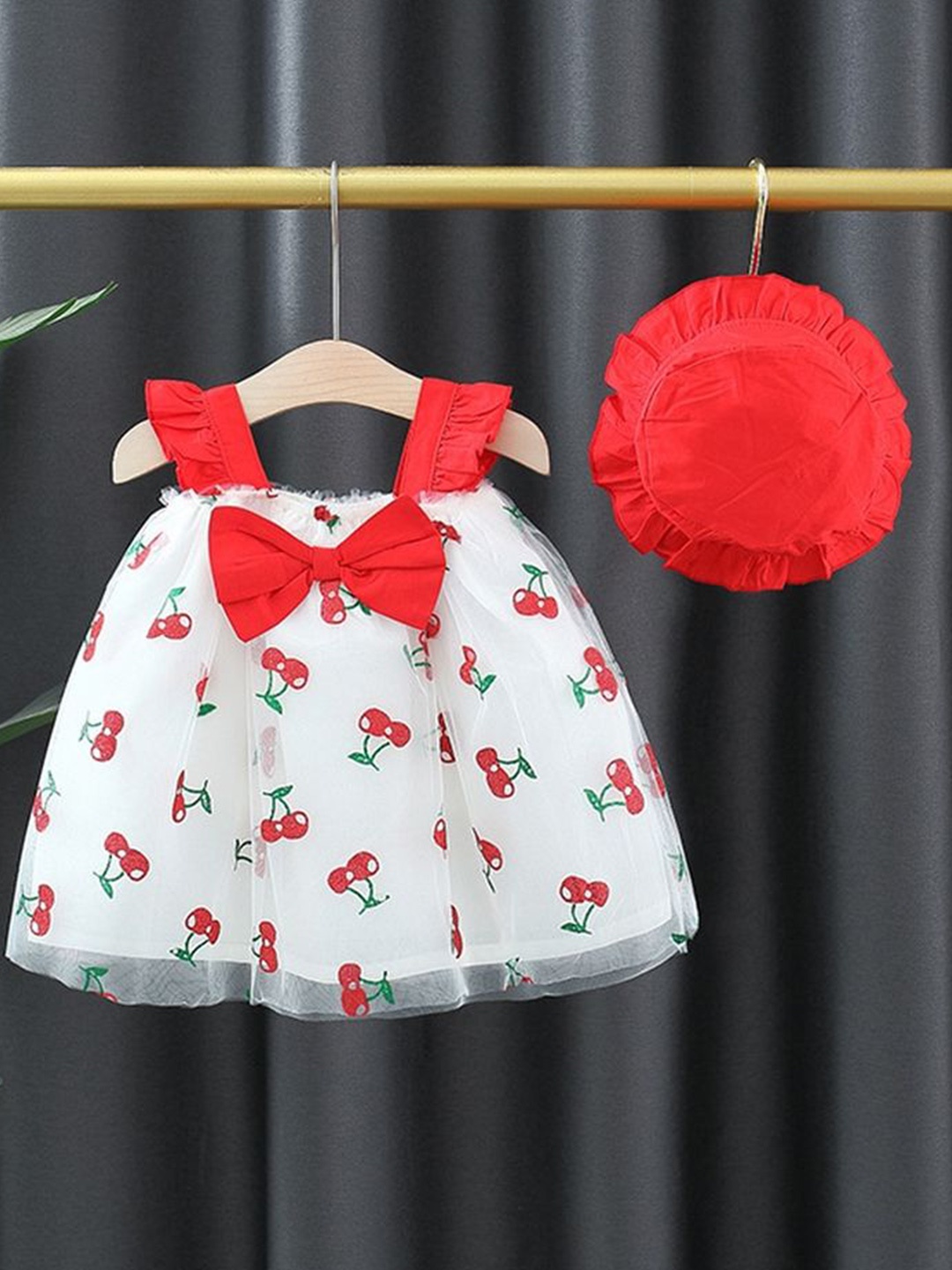 

LULU & SKY Floral Print Fit & Flare Dress, Red