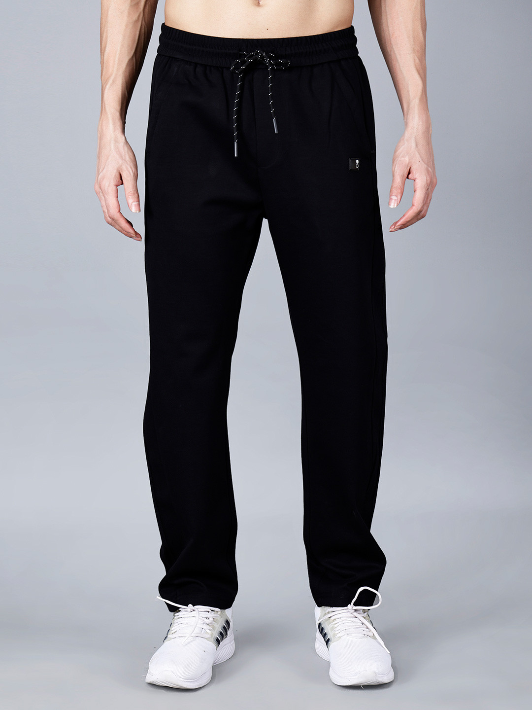 

Fort Collins Men Cotton Relaxed-Fit Track Pants, Black