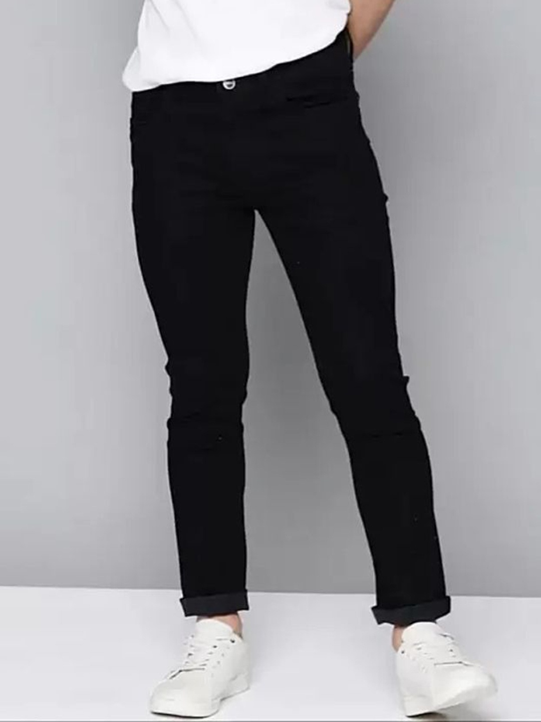 

LINARIA Men Classic Slim Fit Stretchable Jeans, Black