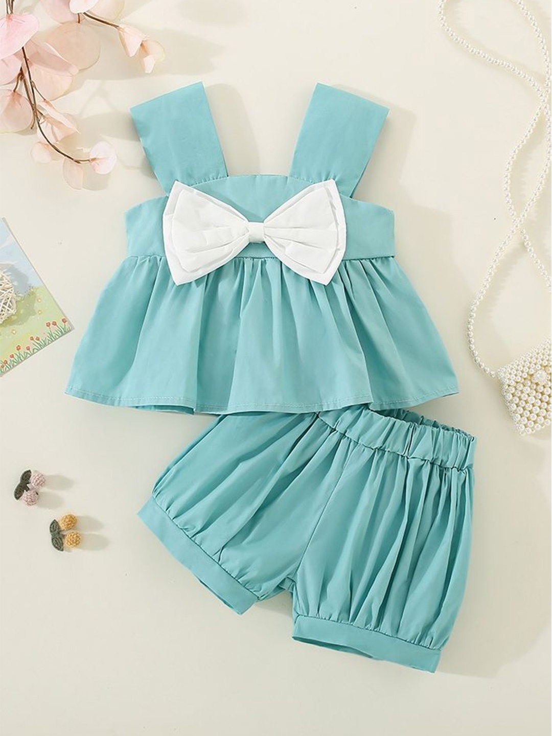 

LULU & SKY Girls Top with Shorts, Blue