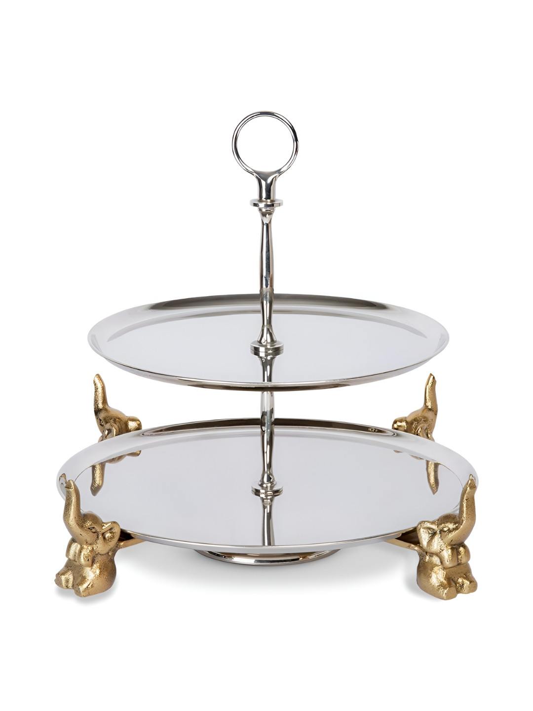 

IAAH Silver-Toned Metal Easy to Clean Cake Stand