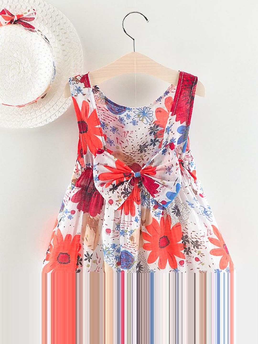 

LULU & SKY Floral Print Fit & Flare Dress, Red