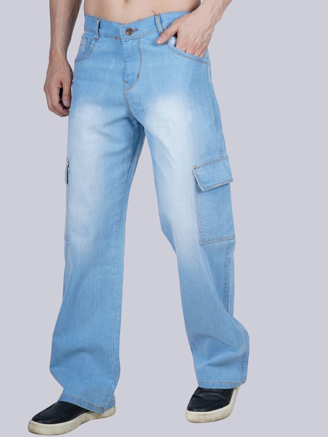 

LINARIA Men Classic Boyfriend Fit Heavy Fade Jeans, Blue