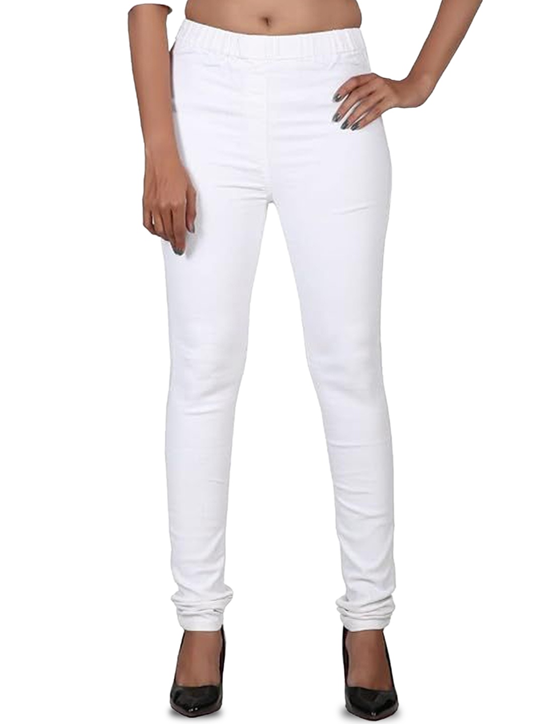 

FITWINGS Women Solid White Slim Fit Jeggings