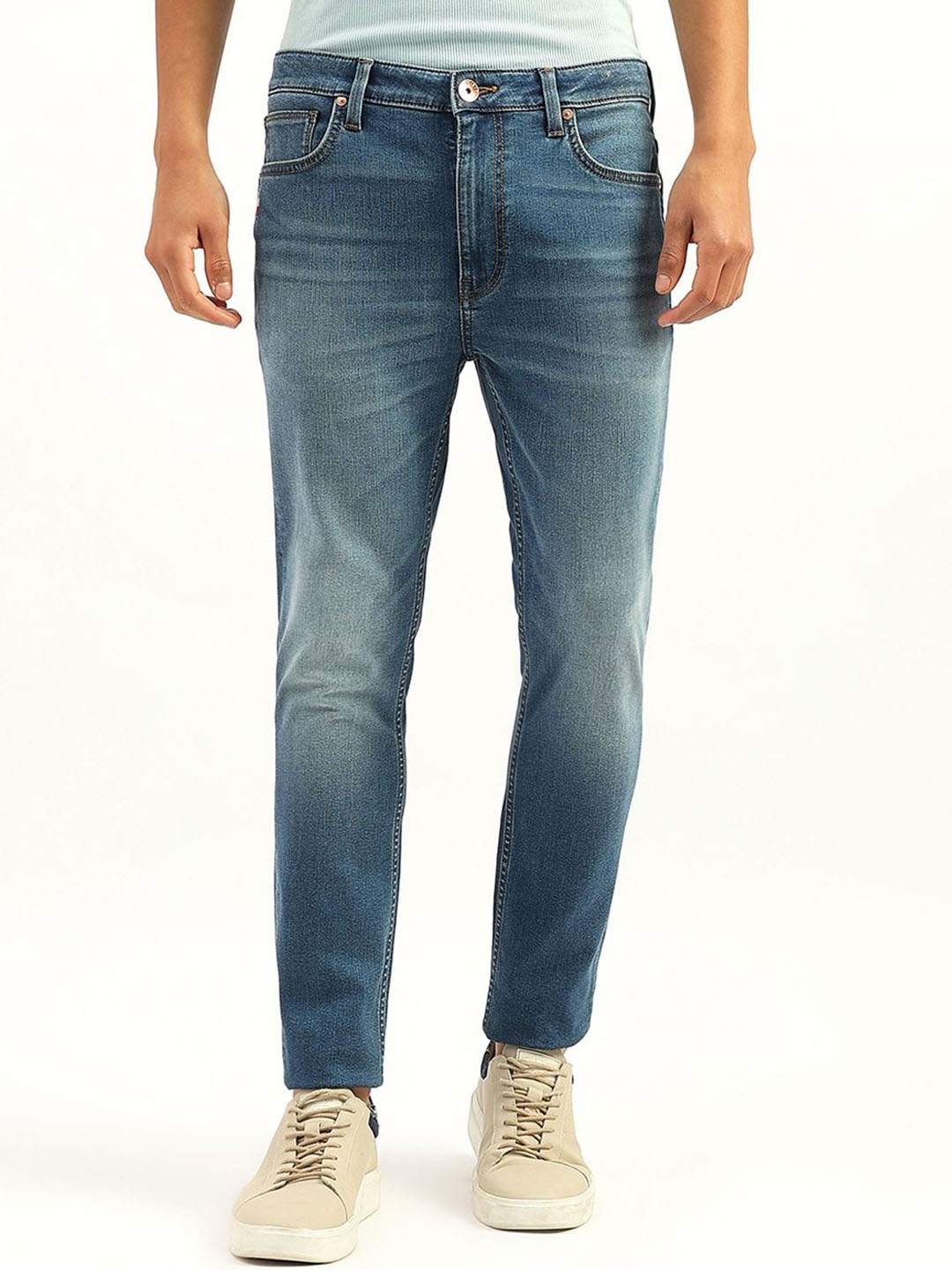 

United Colors of Benetton Men Regular Fit Mid-Rise Jeans, Blue