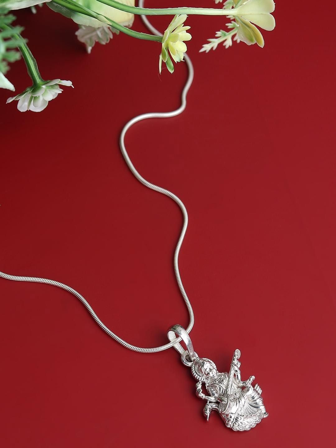

Metronaut Saraswathi Pendants with Chains, Silver
