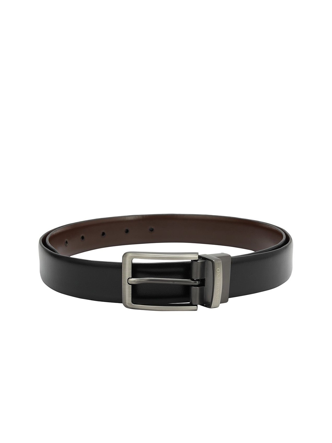 

Da Milano Men Leather Formal Belt, Black