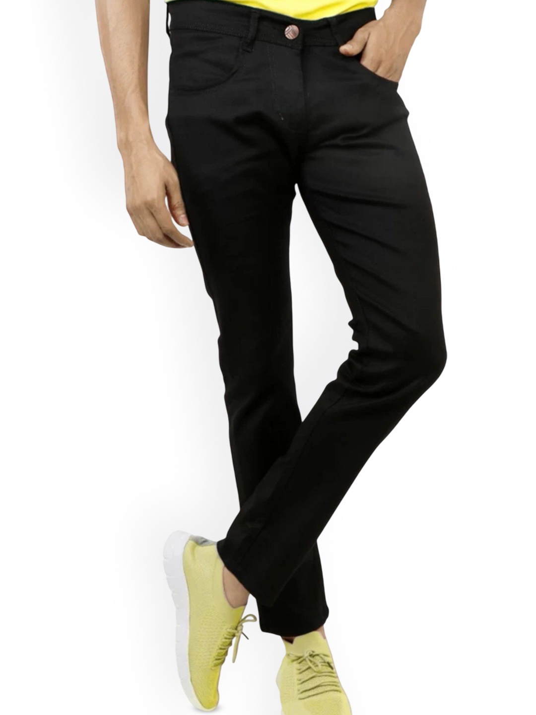 

LINARIA Men Classic Slim Fit Mid-Rise Clean Look Jeans, Black
