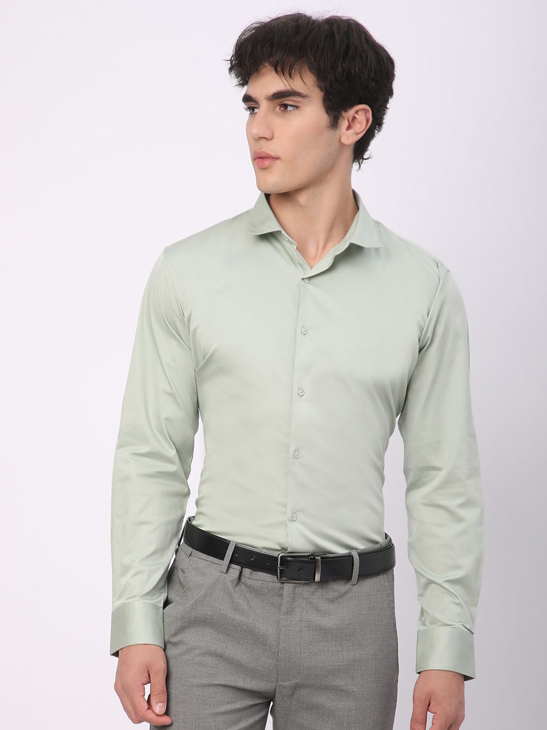 

Stitch Hub Men Opaque Casual Shirt, Green