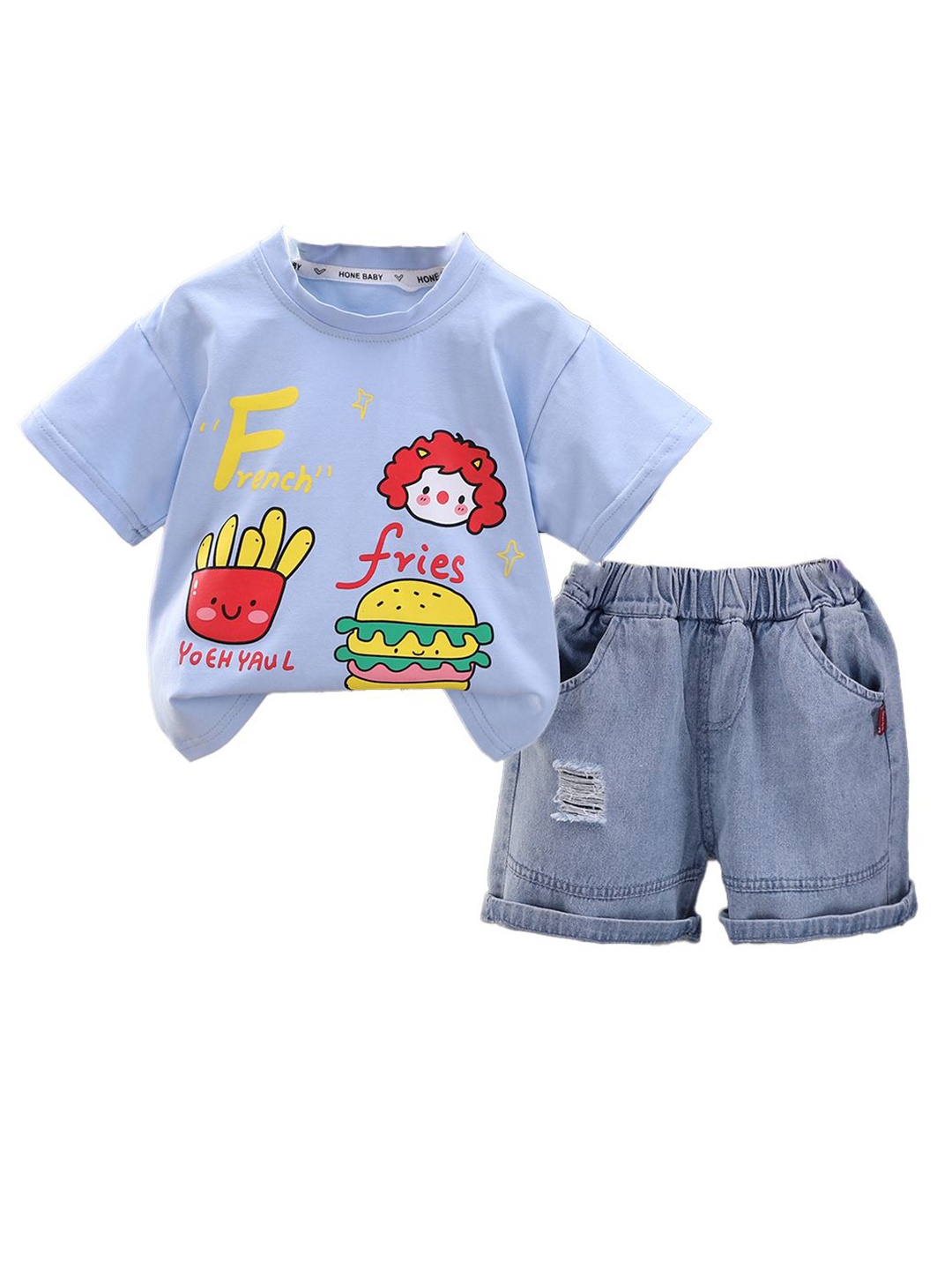 

StyleCast x Revolte Boys Graphic Printed T-shirt With Shorts, Blue