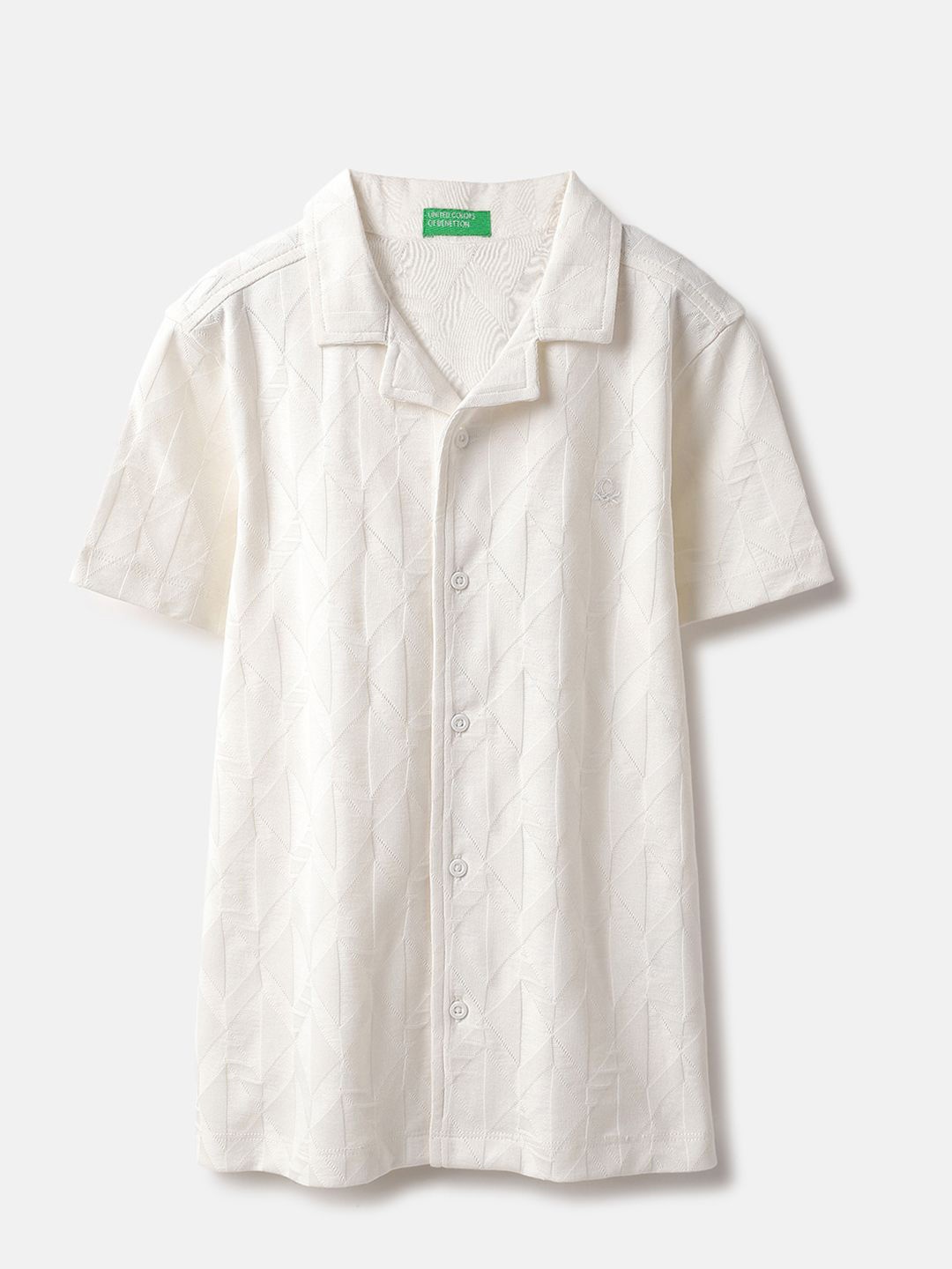

United Colors of Benetton Boys Opaque Casual Shirt, Off white