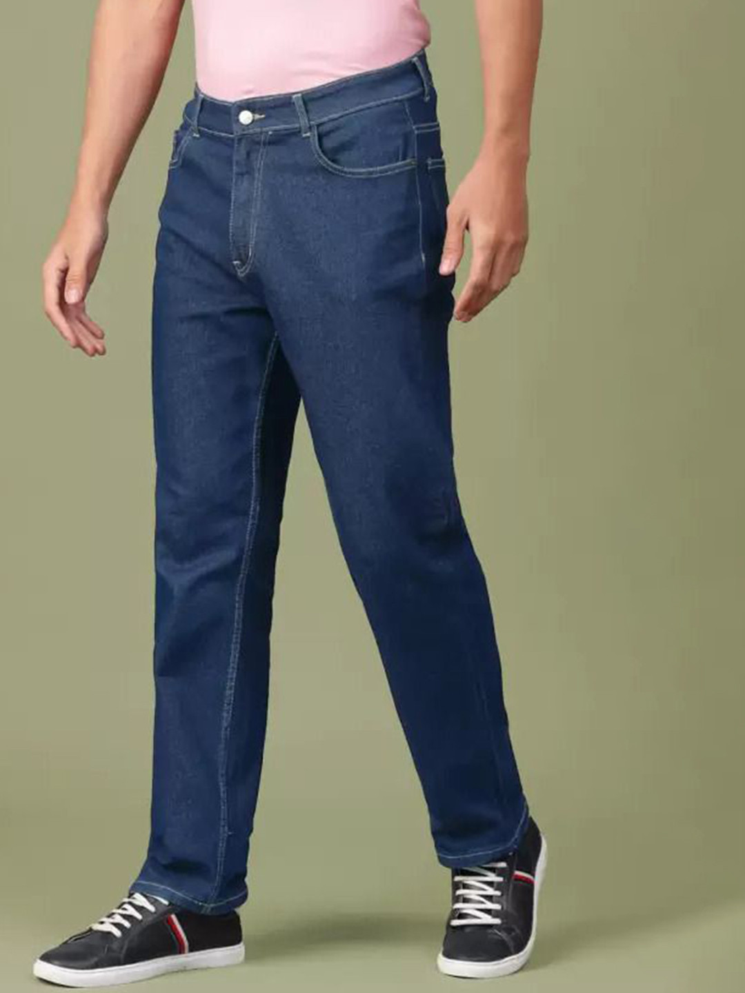 

LINARIA Men Classic Relaxed Fit Cotton Jeans, Blue