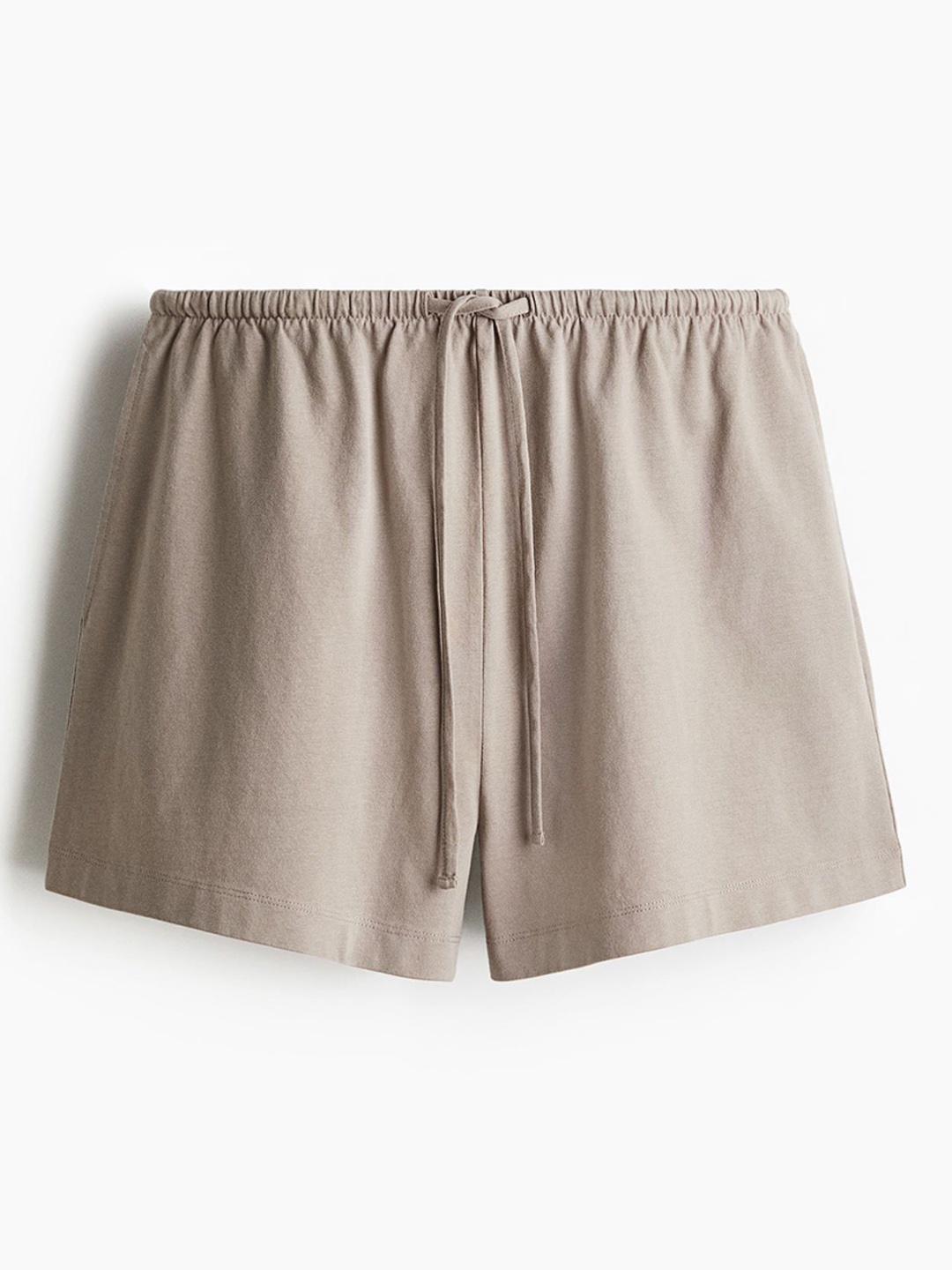 

H&M Women Cotton Drawstring Shorts, Beige