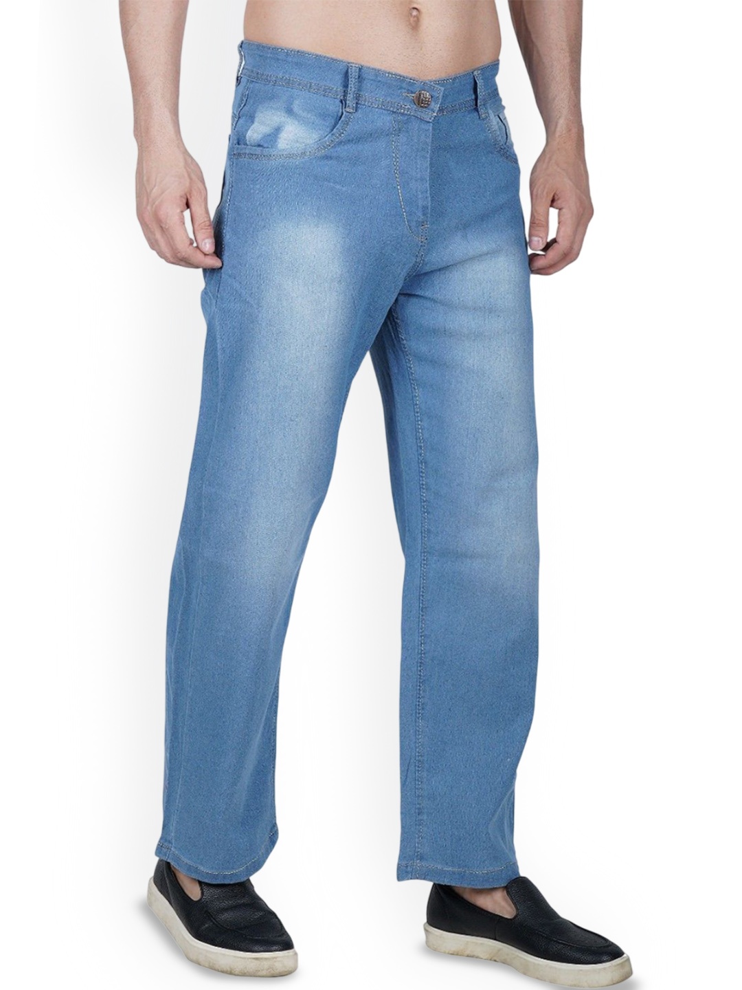 

LINARIA Men Classic Boyfriend Fit Low-Rise Light Fade Jeans, Blue