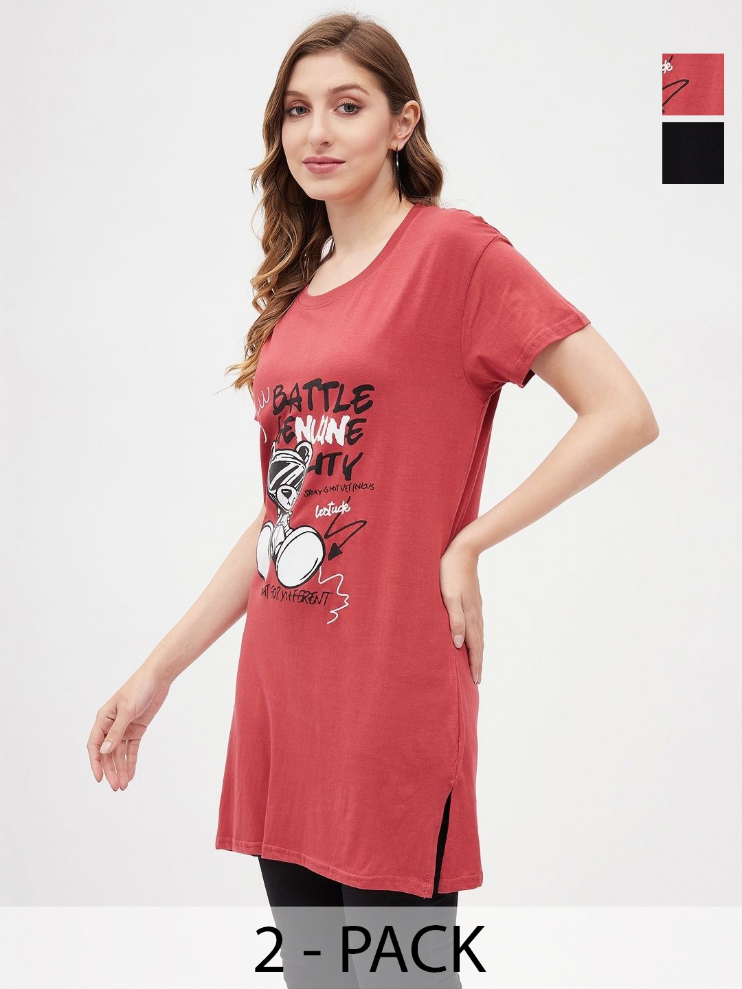 

Dreambe Women 2 Pockets T-shirt, Multi