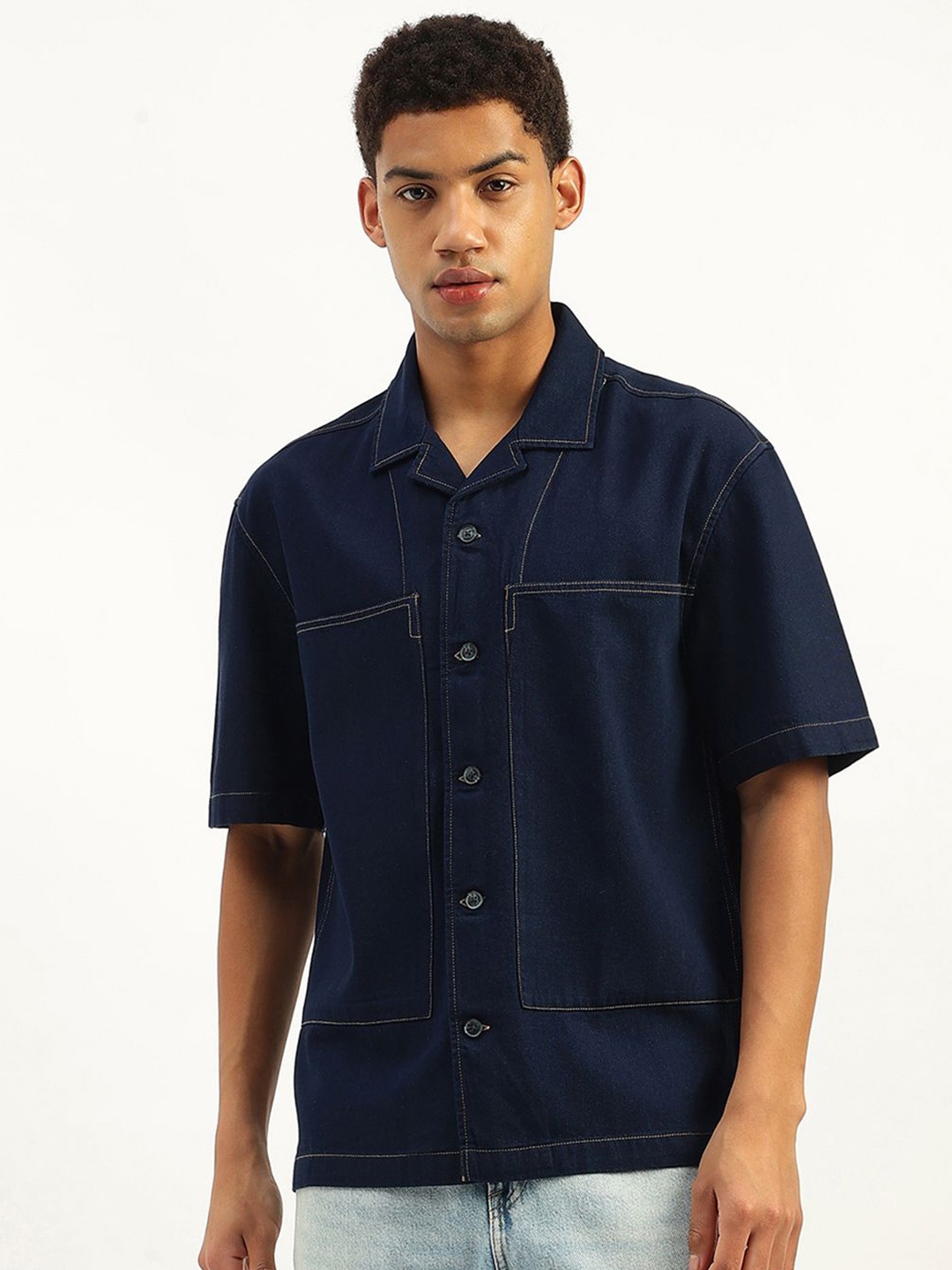 

United Colors of Benetton Men Opaque Casual Shirt, Blue