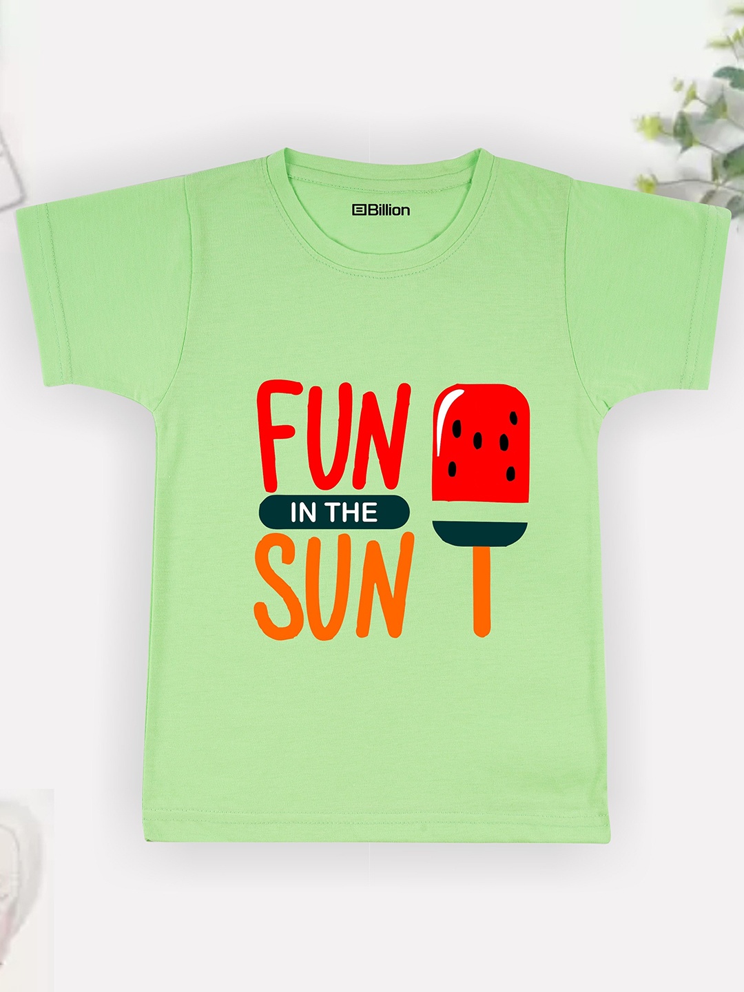 

Billion Boys Printed Bio Finish T-shirt, Green