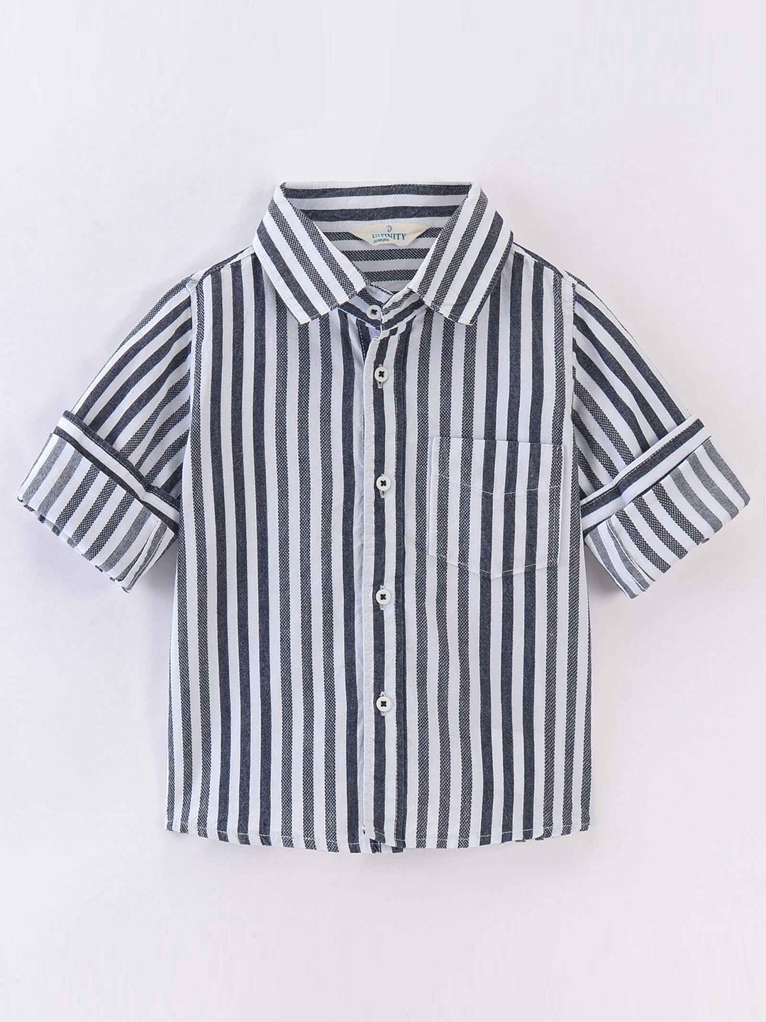 

Infinity Boys Bengal Stripes Opaque Striped Casual Shirt, White