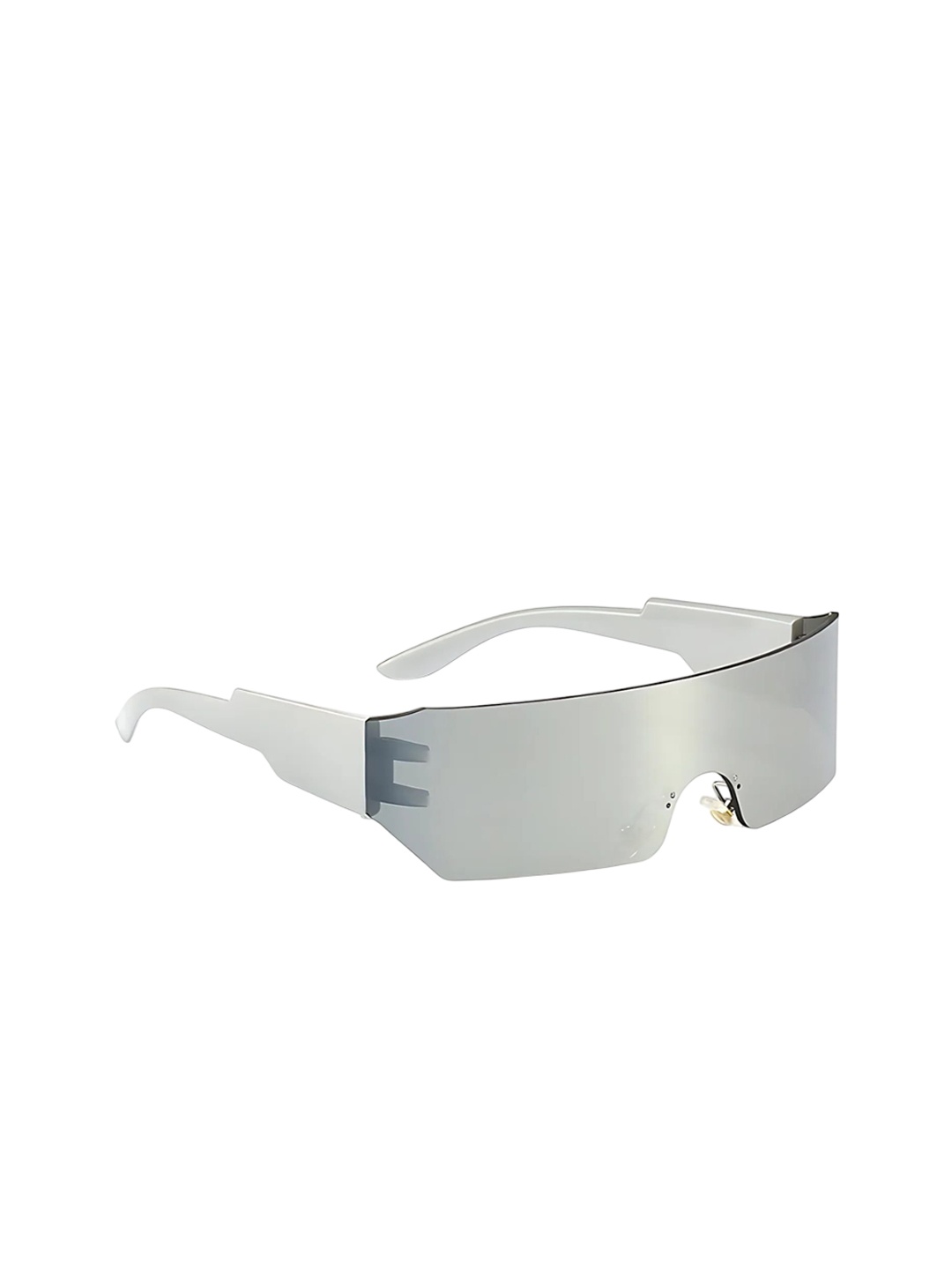 

4Flaunt Unisex Sports Sunglasses with UV Protected Lens, Silver