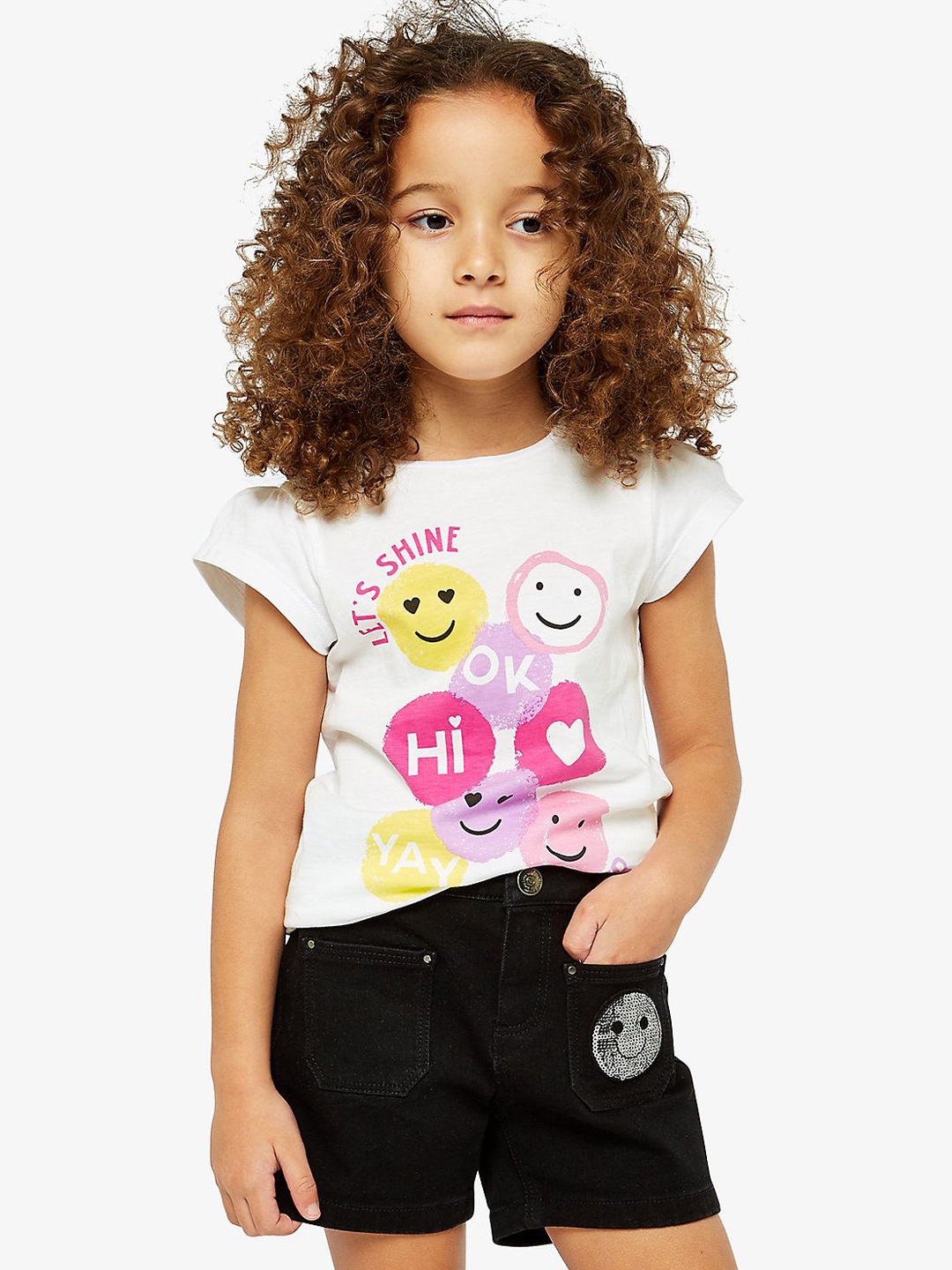 

mothercare Girls Embellished Shorts, Black