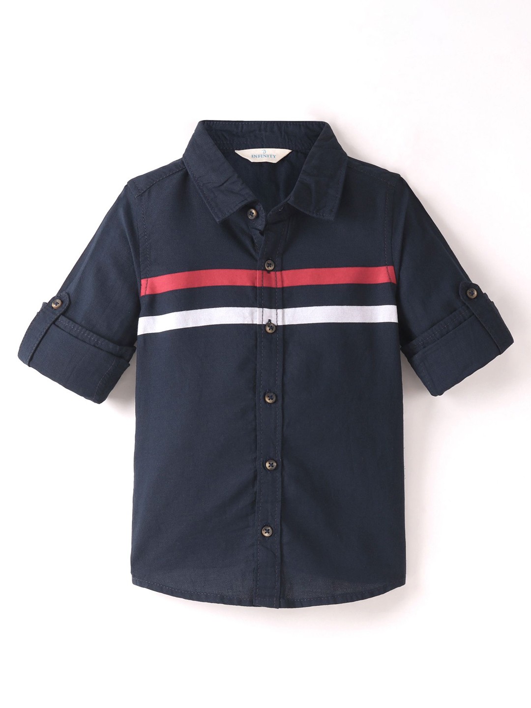 

Infinity Boys Opaque Casual Shirt, Navy blue