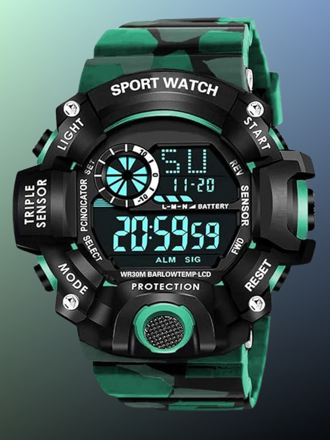 

SWADESI STUFF Kids Dial & Bracelet Style Straps Digital Automatic Watch ARMY GREEN 2026, Black