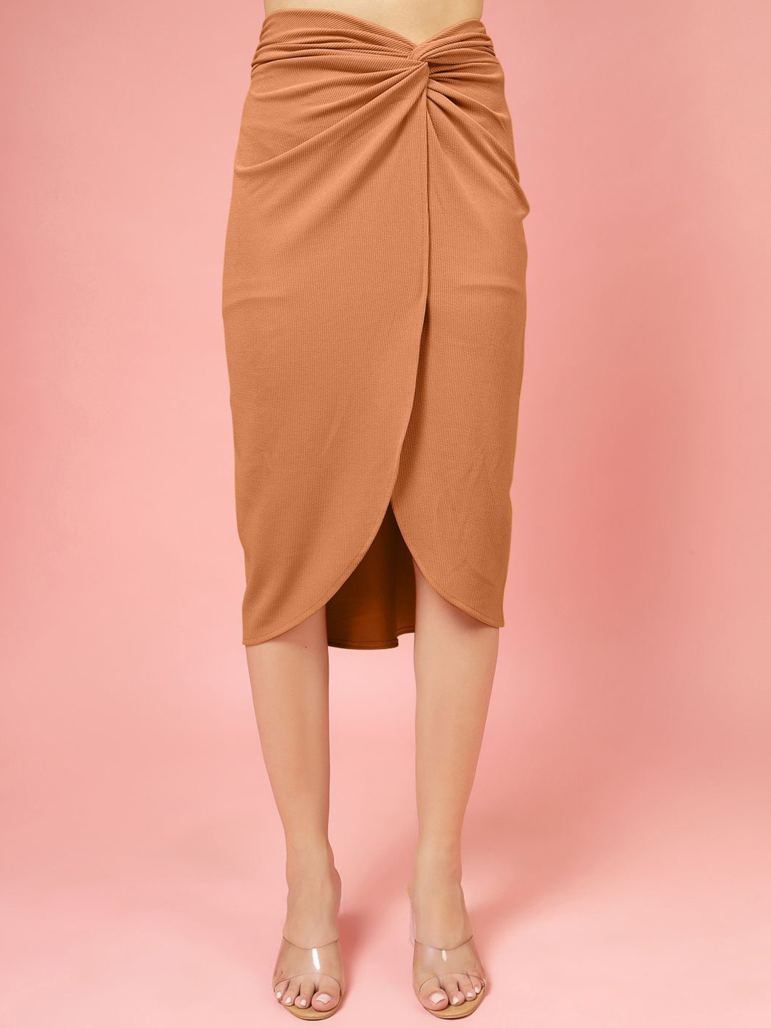 

DressBerry Women Tulip Skirt, Orange
