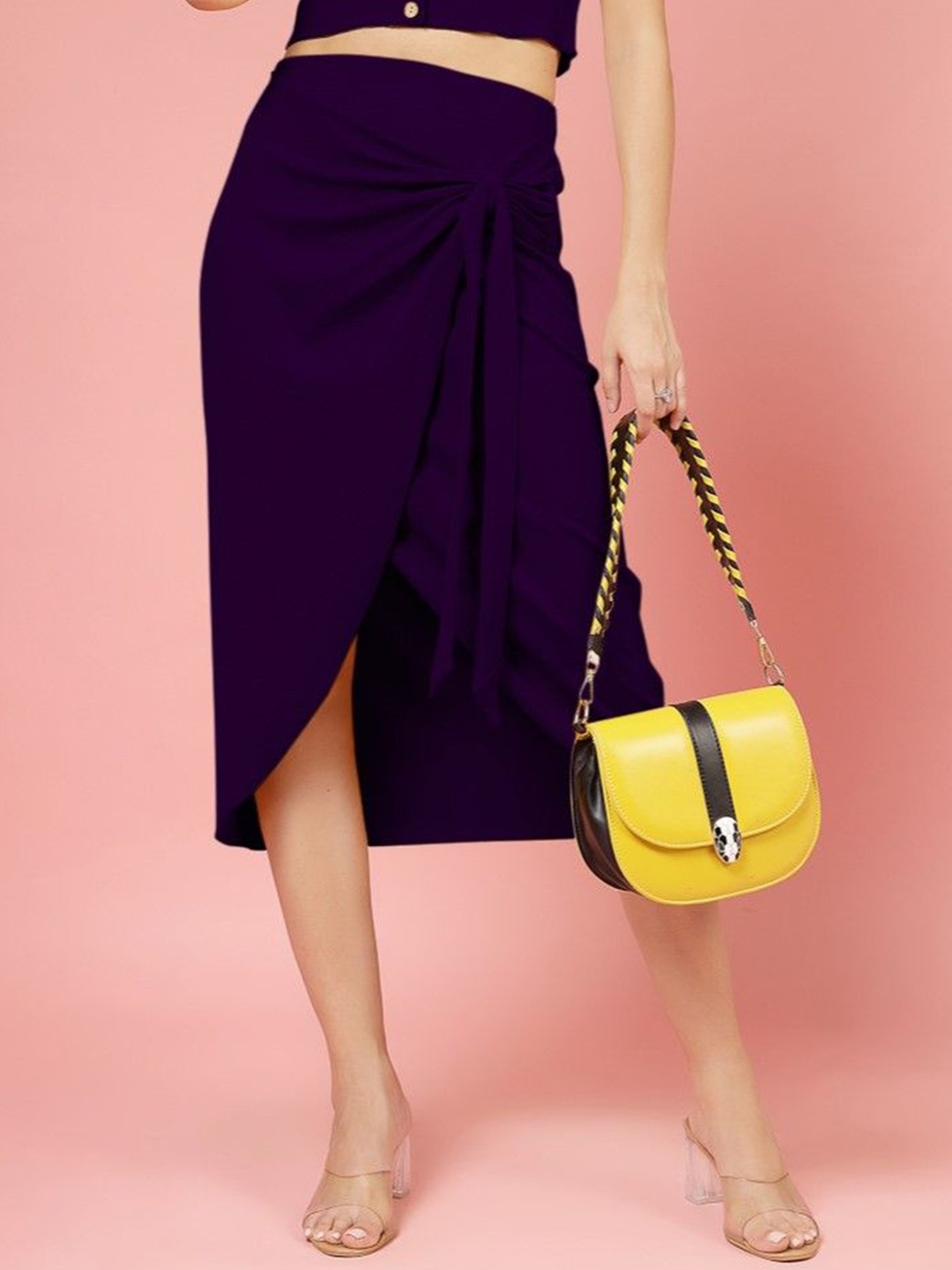 

DressBerry A-Line Midi Skirt, Purple