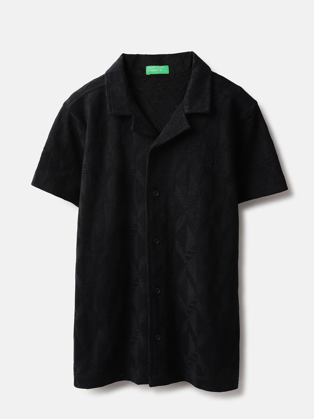 

United Colors of Benetton Boys Opaque Casual Shirt, Black