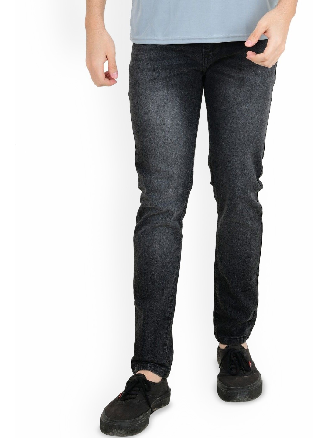 

LINARIA Men Classic Slim Fit Heavy Fade Jeans, Grey