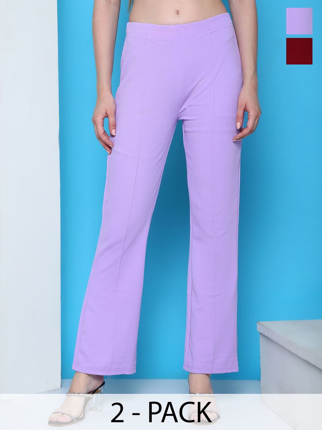 

Tromko Women Relaxed High-Rise Trousers, Multi