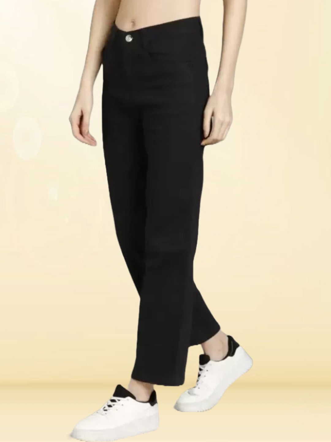 

LINARIA Women Cotton Classic Relaxed Fit Jeans, Black