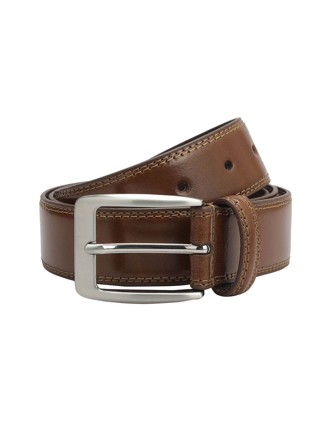 

Da Milano Men Leather Formal Belt, Brown