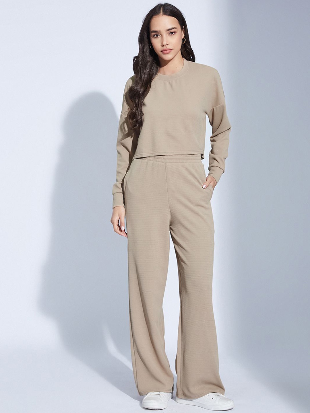 

Selvia Long Sleeves Sweatshirt With Trousers, Brown