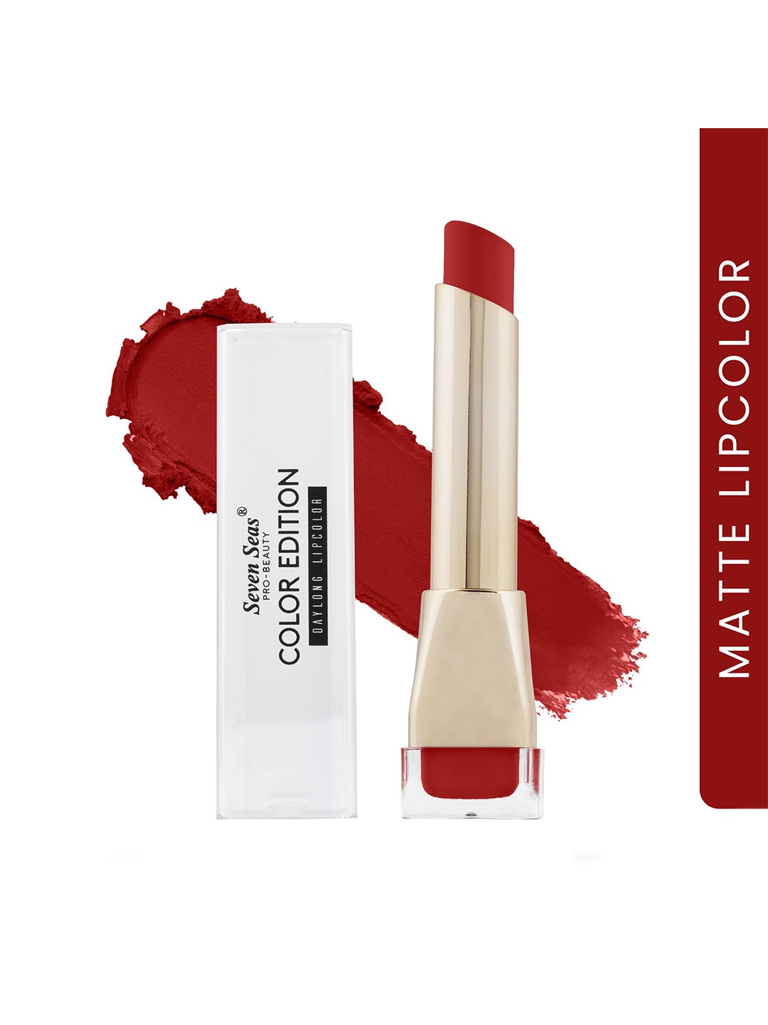 

Seven Seas Color Edition Day Long Waterproof Matte Lip Color 3.5 g- Matte Red 312