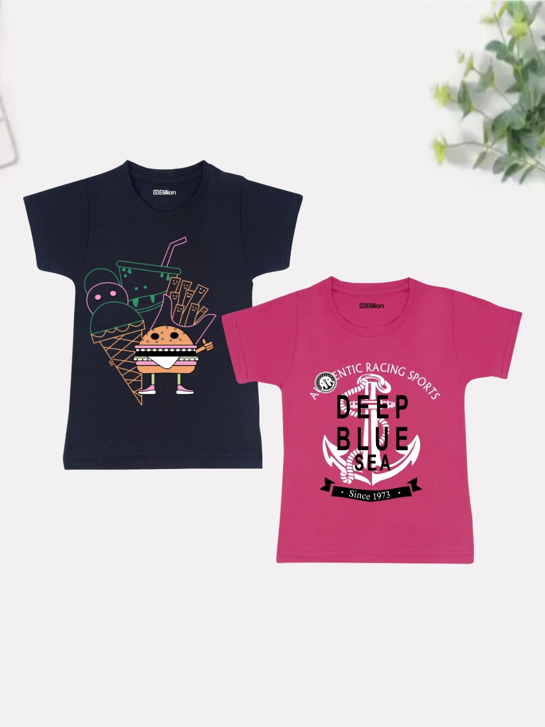 

Billion Boys 2 Printed Extended Sleeves Bio Finish Pockets T-shirt, Multi