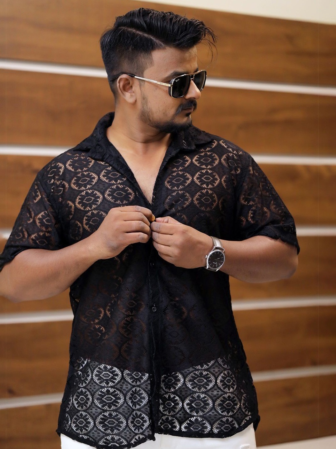 

Metronaut Men Opaque Casual Shirt, Black
