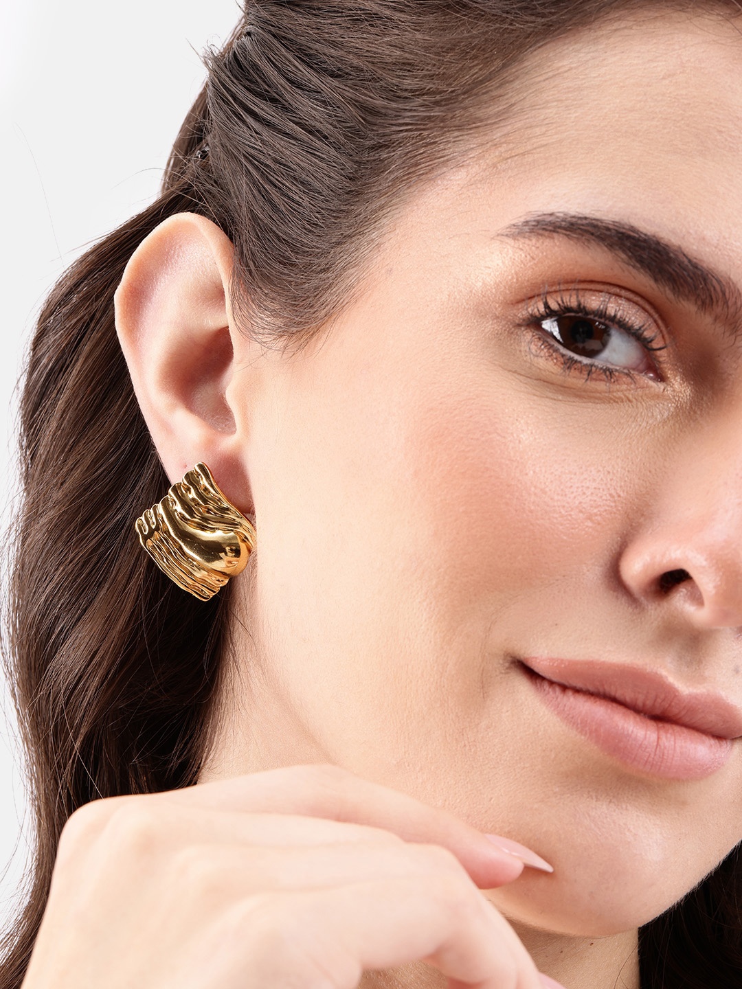

DressBerry Geometric Shaped Studs, Gold