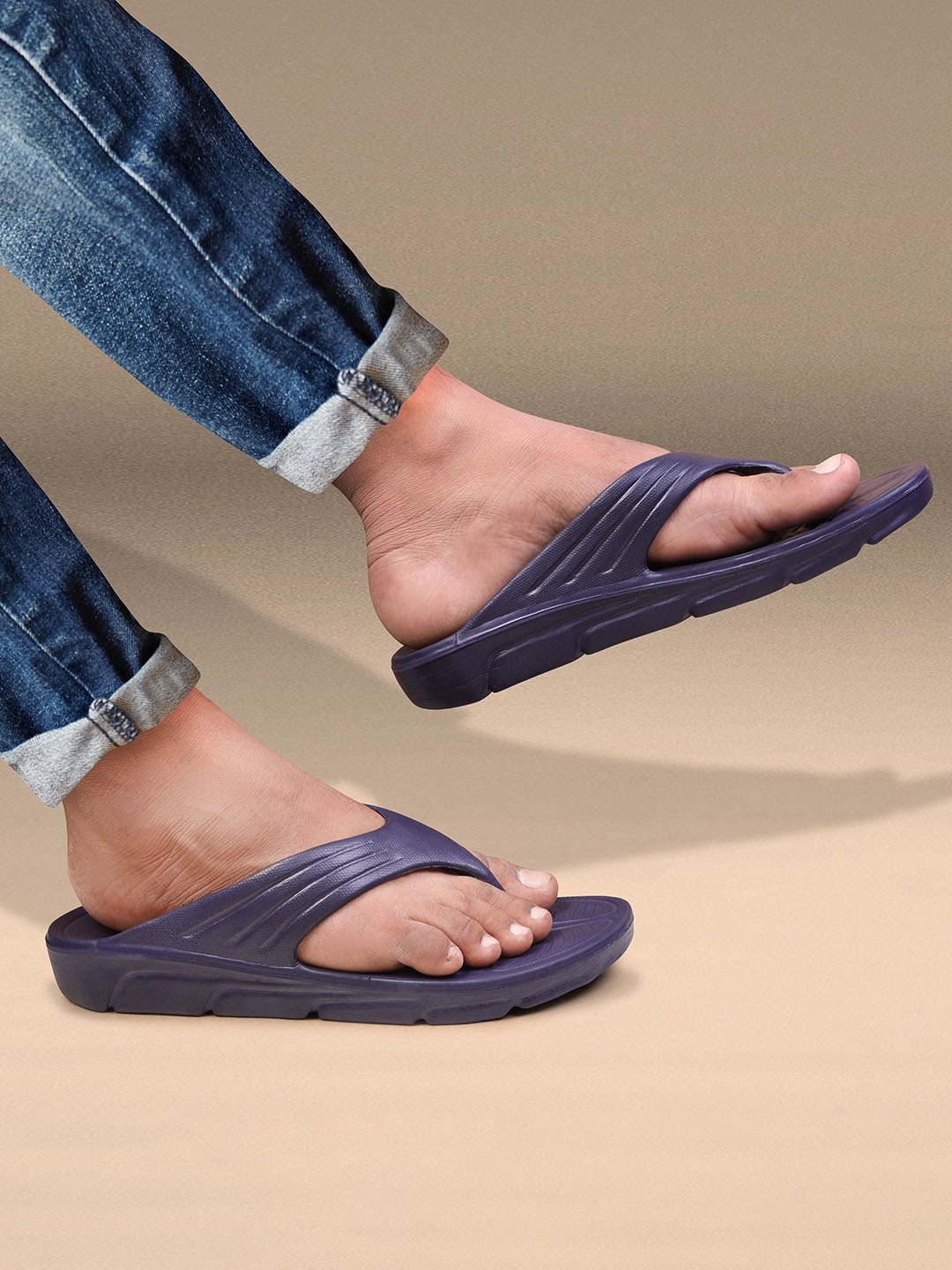 

PENNEN Men Thong Flip-Flops, Blue