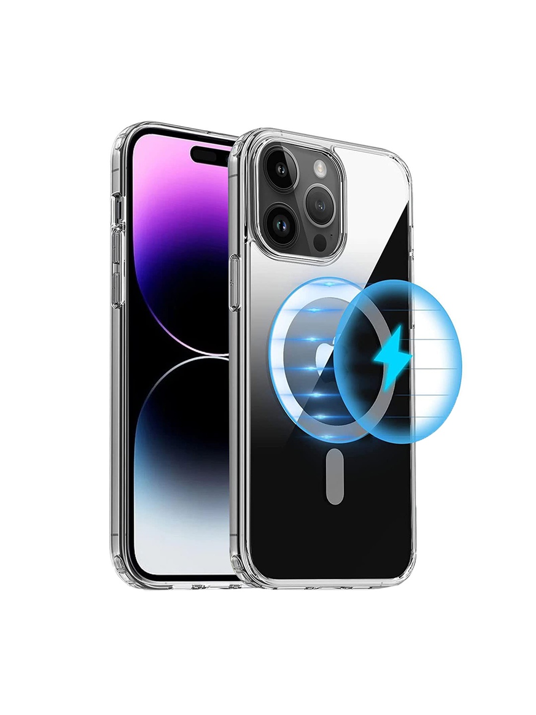 

LIRAMARK Solid Printed iPhone 15 Pro Back Case Mobile Accessories, Transparent