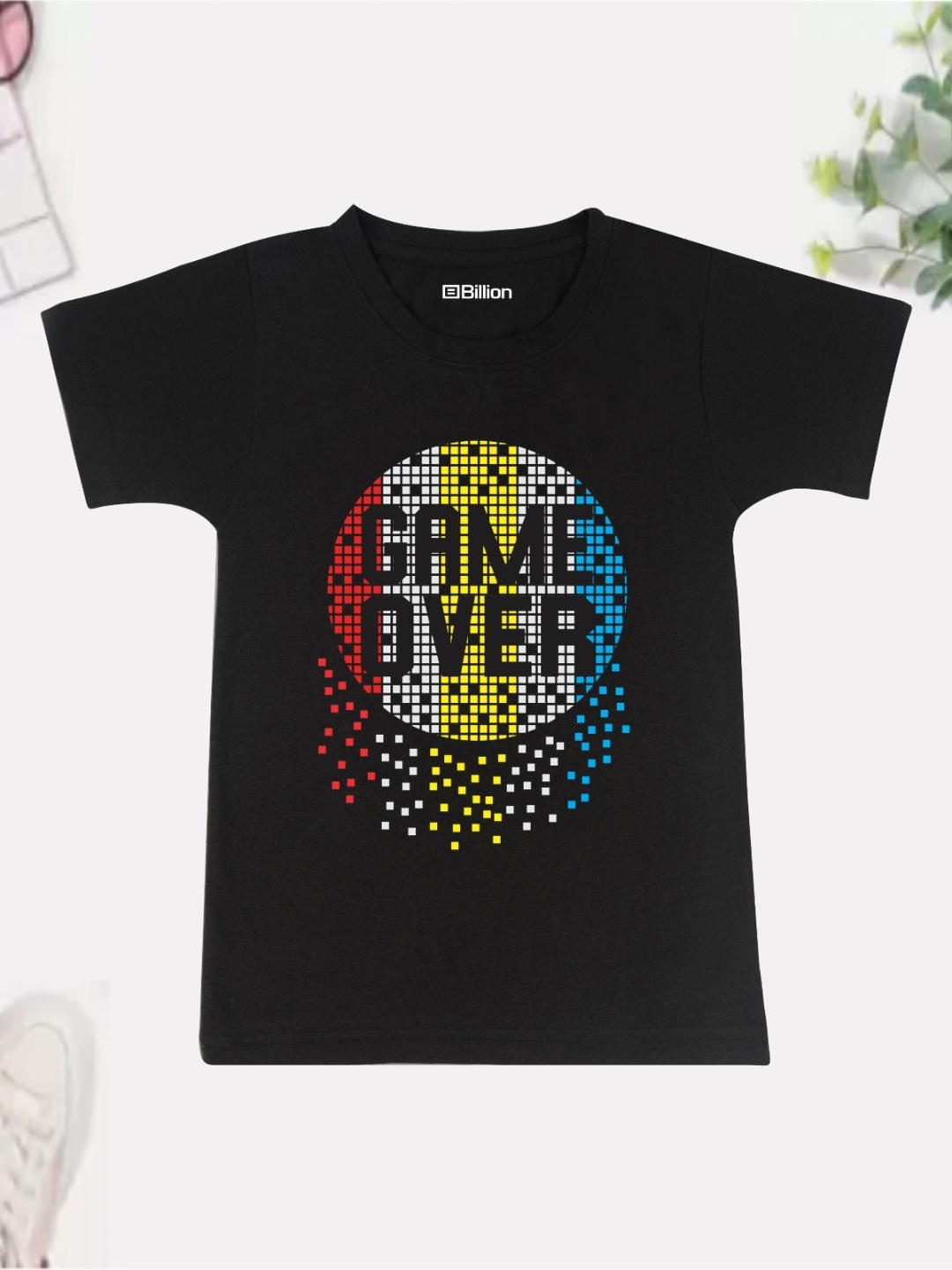 

Billion Boys Printed Bio Finish T-shirt, Black