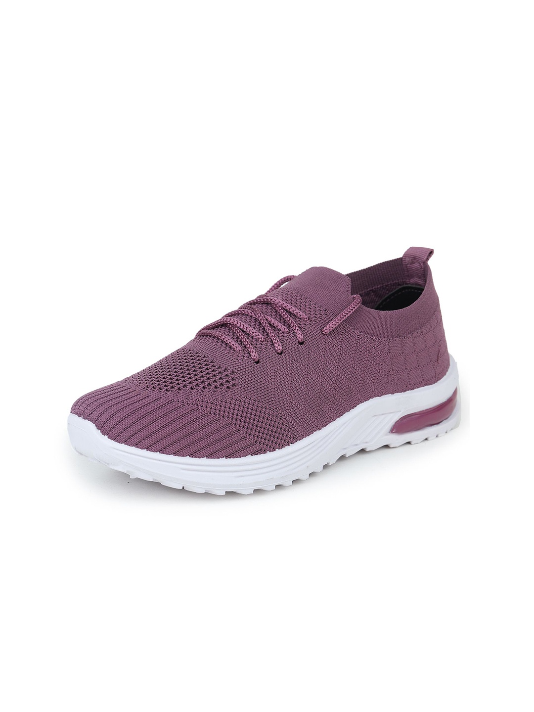 

FABBMATE Girls Woven Design Lace-Ups Sneakers with Laser Cuts, Purple