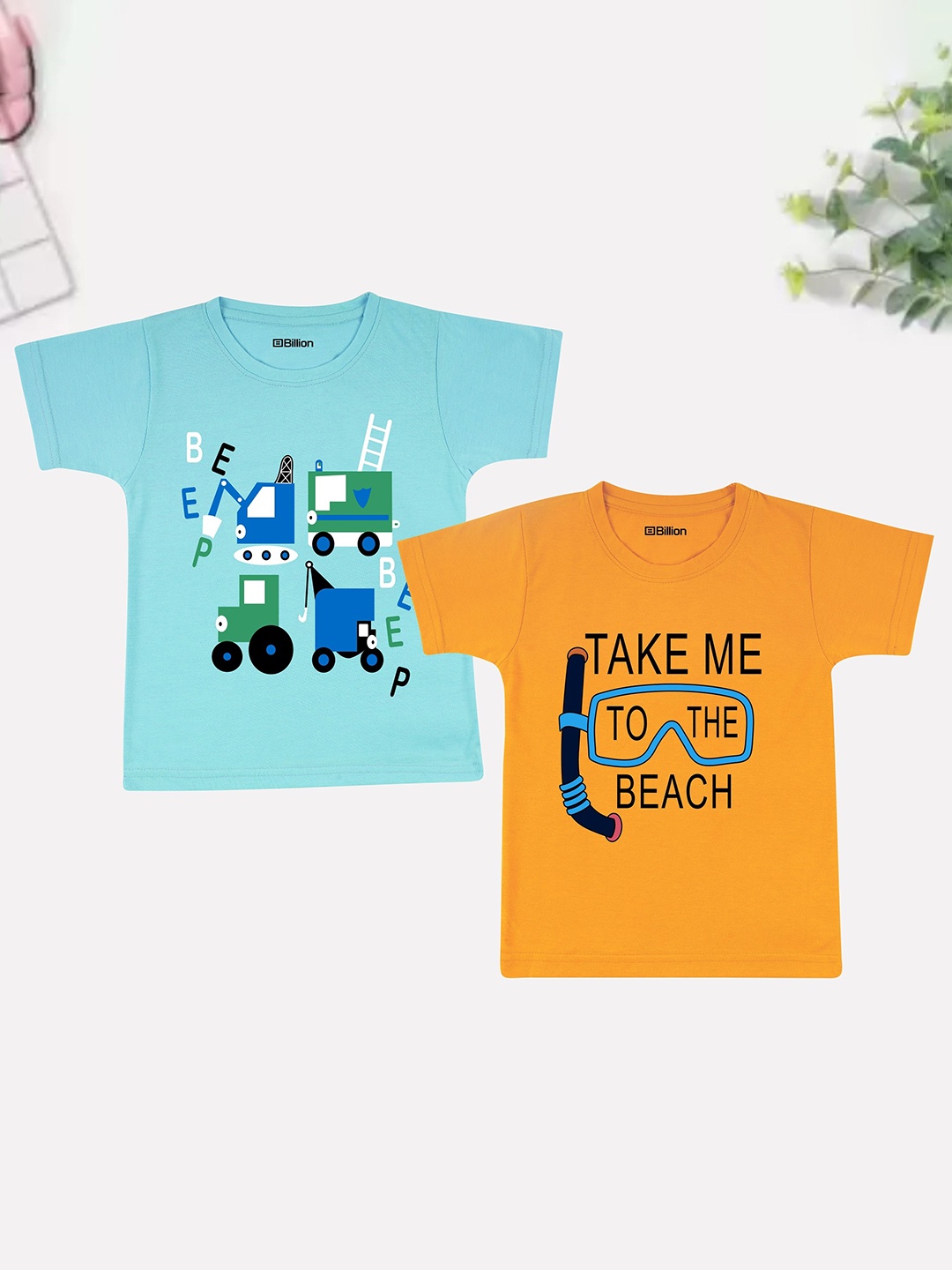 

Billion Boys 2 Printed Bio Finish Applique T-shirt, Multi