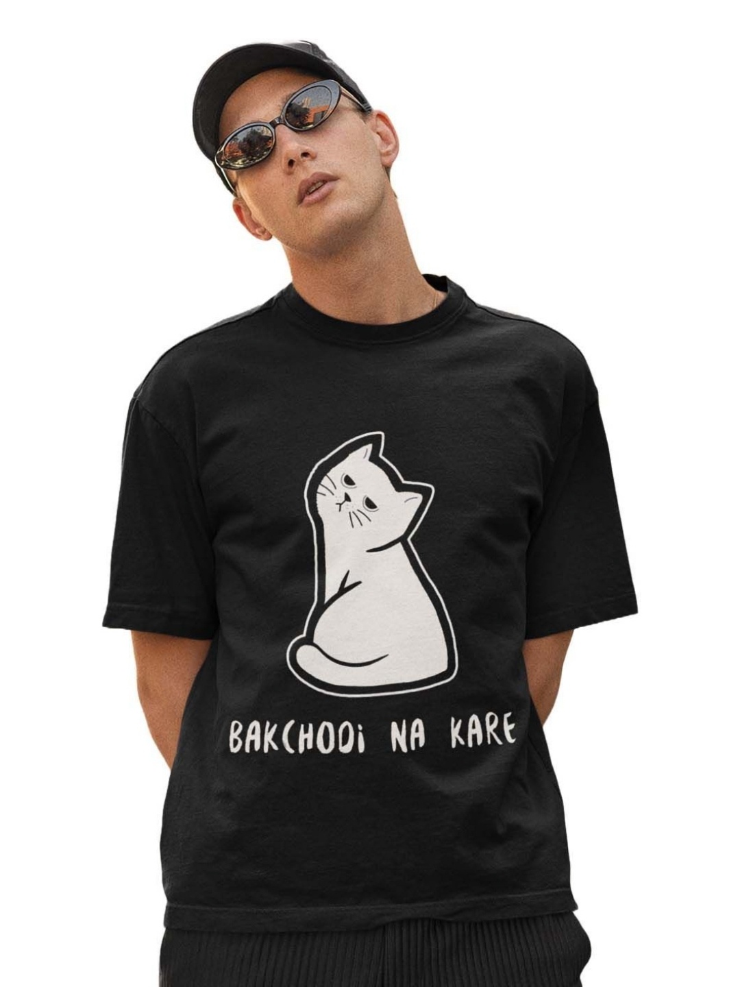 

Letshandcraft Men Printed T-shirt, Black