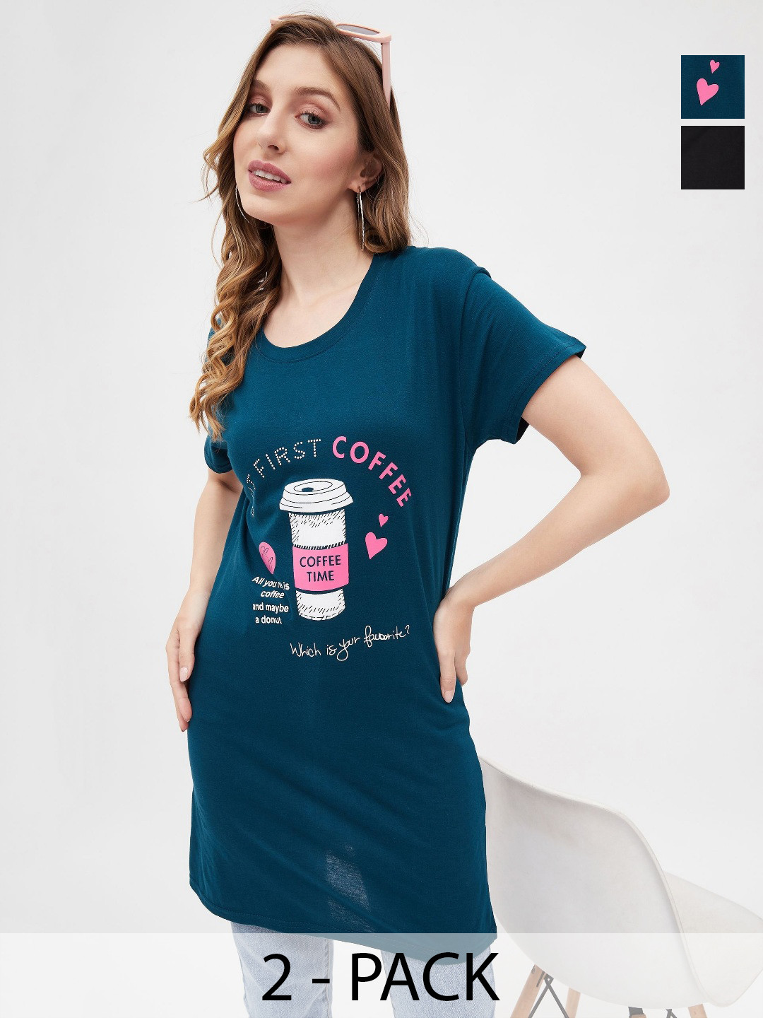 

Dreambe Women 2 Pockets T-shirt, Multi