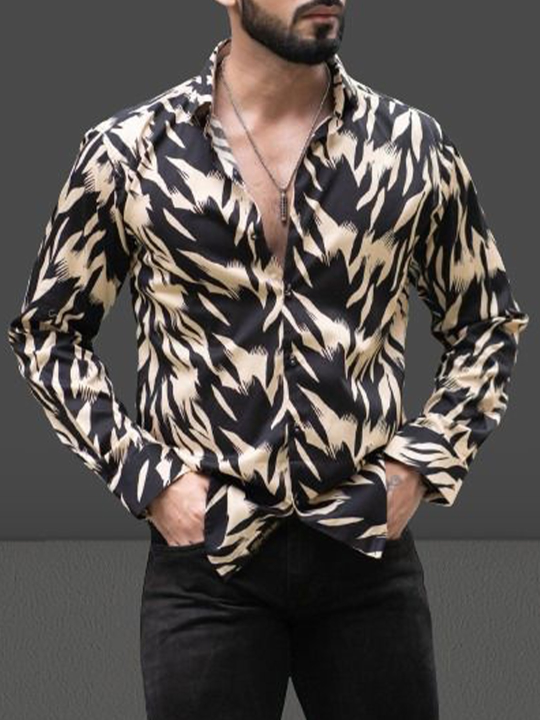 

Metronaut Men Opaque Striped Casual Shirt, Yellow