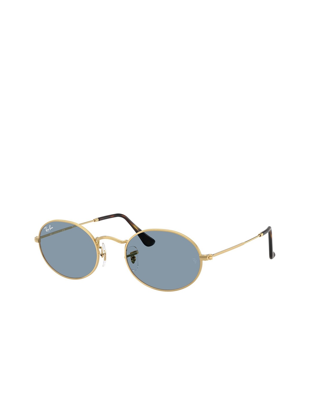 

Ray-Ban Unisex Oval Sunglasses with UV Protected Lens 8056262484029, Blue