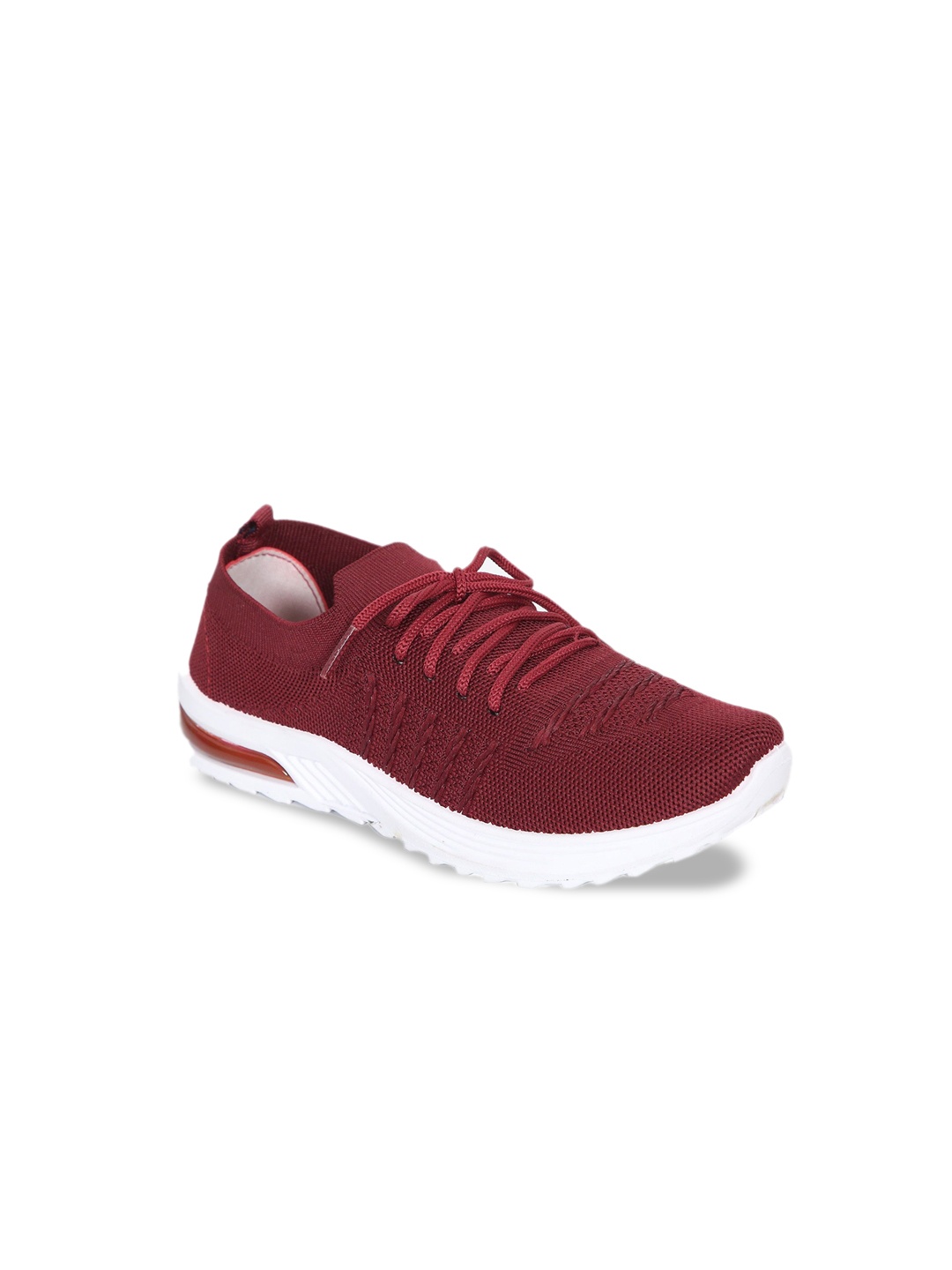 

FABBMATE Girls Woven Design Slip-On Sneakers, Maroon