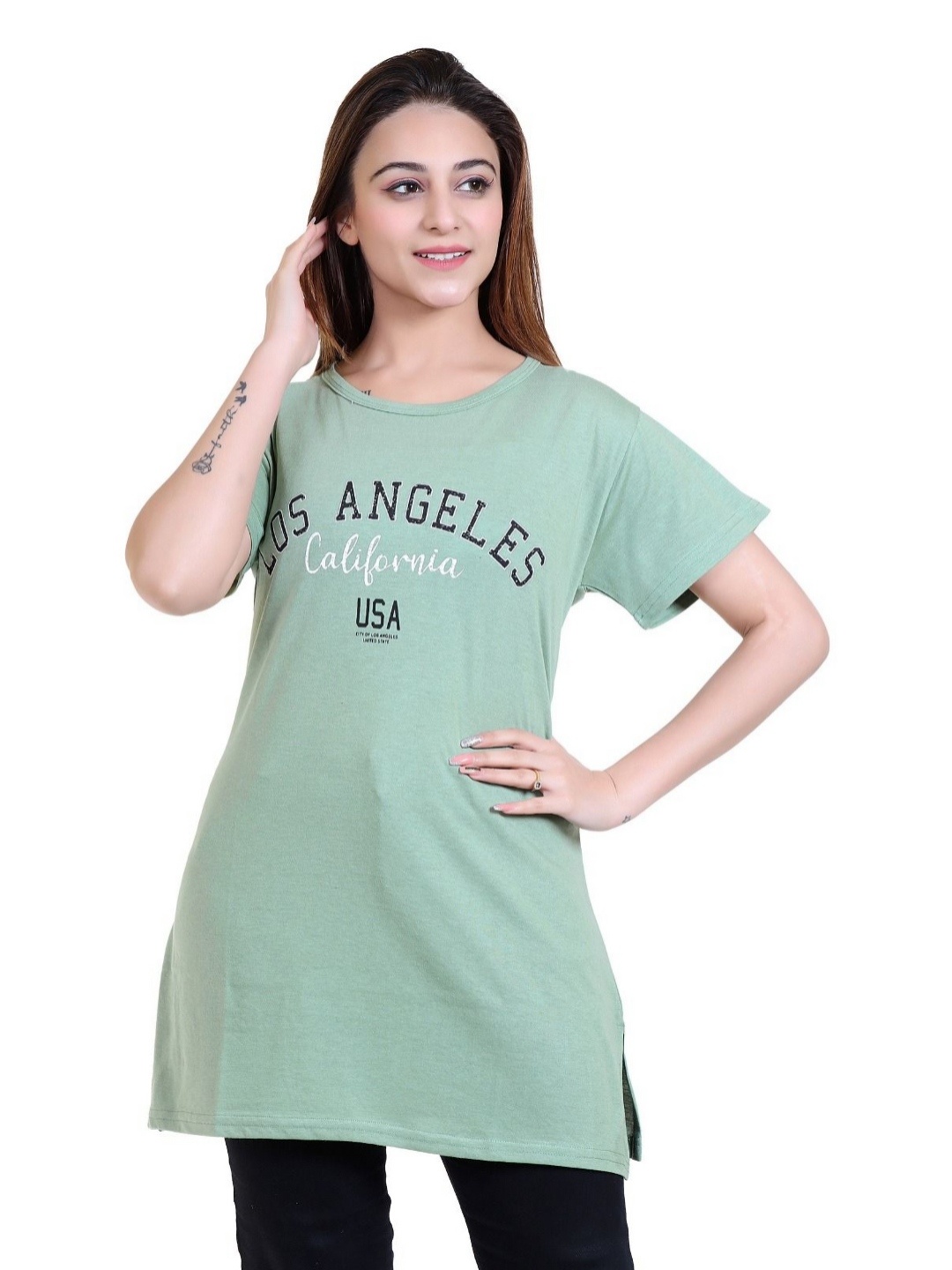 

RG BY S.S. Clothing Women Printed T-shirt, Green
